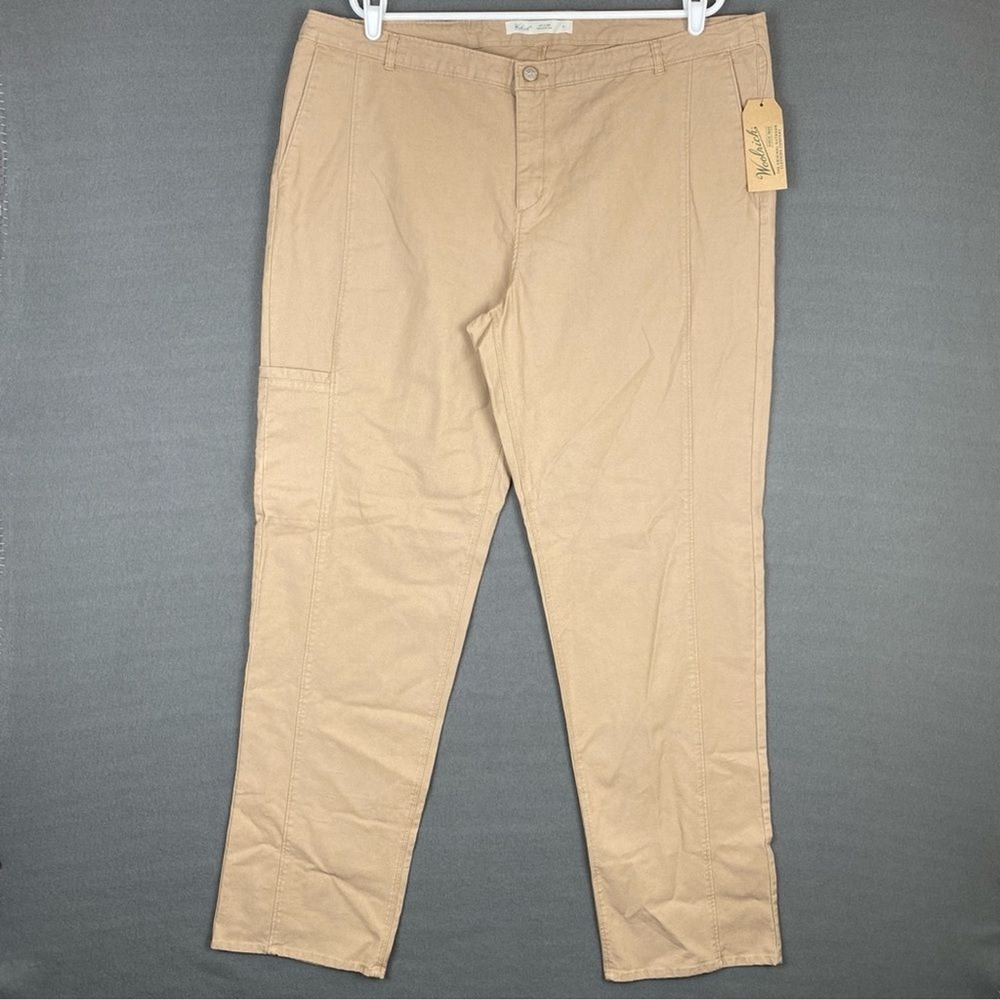 NEW Woolrich‎ Vista Straight Pants Women's 18 Khaki Chino Workwear Chore Outdoor